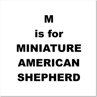 m is for miniature american shepherd Posters and Art